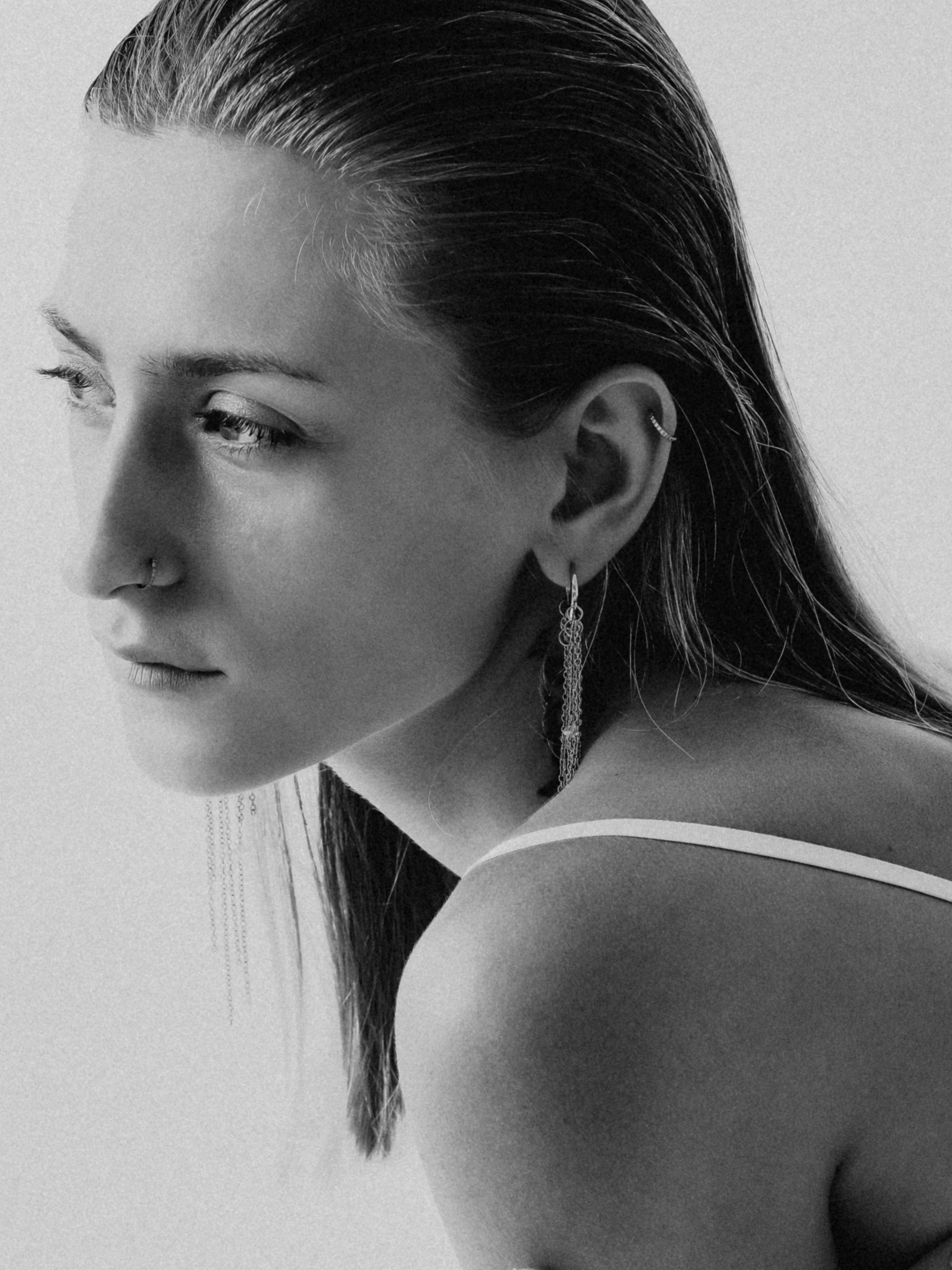 Black and white personal portrait